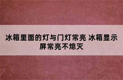 冰箱里面的灯与门灯常亮 冰箱显示屏常亮不熄灭